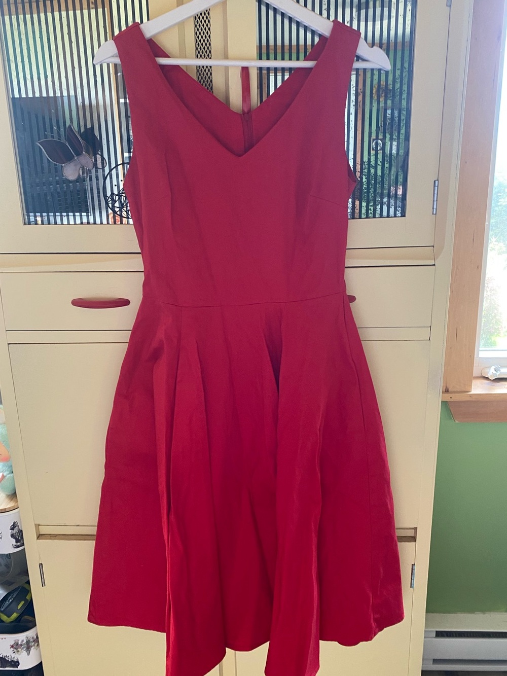 Retro V Neck Fit-and-Flare